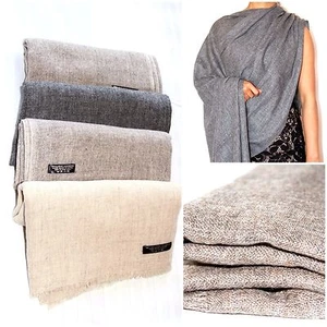 Chal ligero Pashmina Cachemira Bufanda Hombres Damas Estola Envoltura suave hecha a mano Nepal - Imagen 1 de 252
