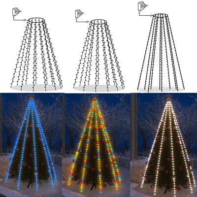 Weihnachtsbaum Lichternetz 400 LEDs Lichterkette Weihnachtsdeko Tannenbaum Neu - Bild 1 von 4
