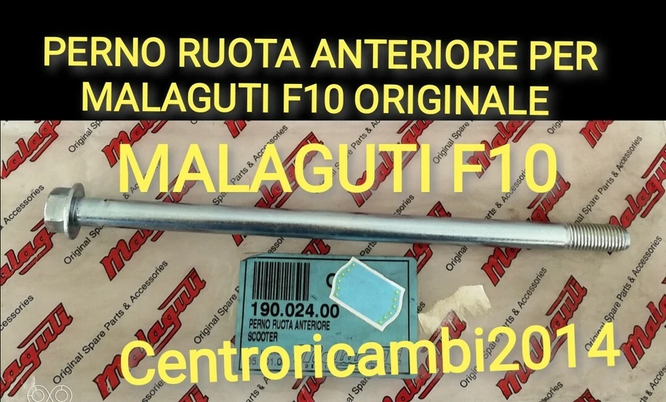 PERNO RUOTA ANTERIORE RUOTA MALAGUTI F10 MALAGUTI YESTERDAY ORIGINALE 19002400 - Immagine 1 di 1
