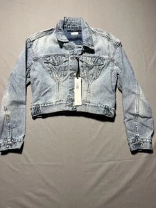 KSUBI X Kendall Jenner Karma Cropped Denim Jacket XS - Picture 1 of 16