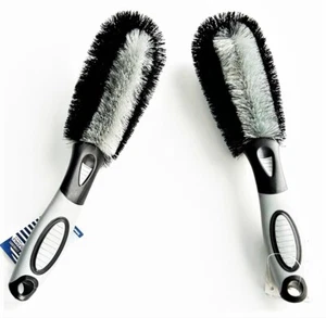 2 Wheel Cleaning Brushes 11" Car Truck Tire Rim Scrub Wash Detailing Cleaner - Picture 1 of 1