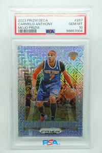 2023 NBA Panini Prizm Deca Mojo #287 Carmelo Anthony 12/25 PSA 10 Knicks INVEST - Picture 1 of 2