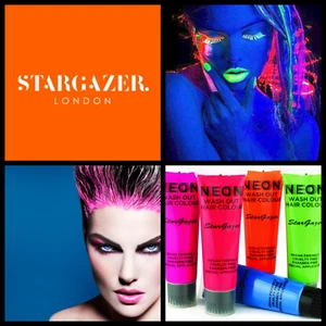 Stargazer Festival Rave Clubbing Fancy Dress Halloween Party Neon UV HAIR GEL - Picture 1 of 11