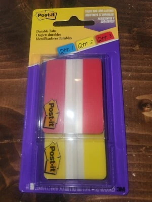 Post-it® Tabs File Tabs, 2 x 1 1/2, 686-RYTri 44/Pack — 第 1/2 张图片