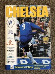 Chelsea vs Spurs 2002 Worthington Cup Semi Final Programme, 9/1/2002, VGC - Picture 1 of 2