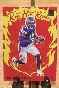 2020 Donruss Red Hot Rookies #RH-JJ Justin Jefferson Minnesota Vikings RC - Picture 1 of 2