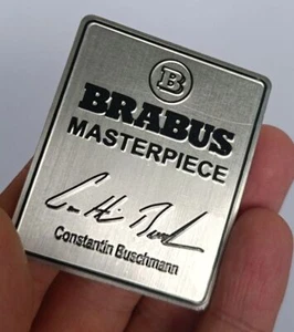 Mercedes Benz Brabus Masterpiece Logo Embleme Emblem Abzeichen Aufkleber Silber - Bild 1 von 5