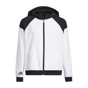 Chaqueta Ligera Adidas Golf Junior Niñas Anorak en Negro/Blanco Edad 9/10 Años - Imagen 1 de 6