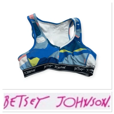 Sujetador Betsey Johnson Performance Entrenamiento Top en Rio Azul Talla Mediana Foto 1 de 4
