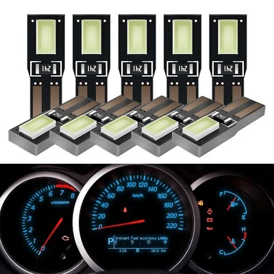 10X Ice Blue T5 74 5630 LED Bulb Speedometer Instrument Panel Cluster Lights Foto 1 de 4