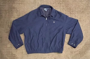 Vintage Polo Ralph Lauren Bi Swing Jacket Mens XL Navy Chin Strap Classic Preppy - Picture 1 of 8