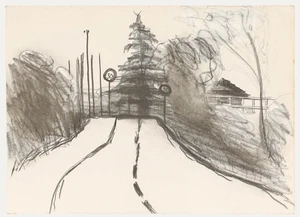 Julian Dyson (1936-2003) - 20th Century Graphite Drawing, Pine Tree Road - Picture 1 of 2