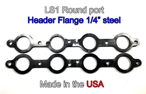 Header Flange Round Port 1-3/4 Chevy LS1 - Picture 1 of 8