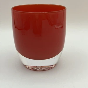 Glassybaby Triskelion Rudolph Red, Candle Holder Red Original Tag - Picture 1 of 9