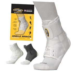 Ultra 360 Lace-Up Ankle Brace Featuring Adjustable Support with Large White - Picture 1 of 6