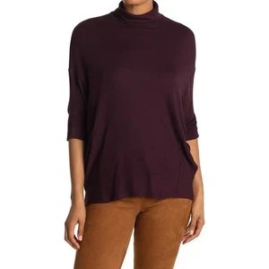 H By Bordeaux Women's Elbow Dolman Sleeve Turtleneck Top in Rosewood XSmall $58 - Picture 1 of 4