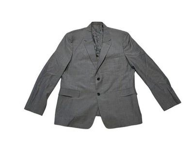 Theory Sport Coat Men 46R Gray Blazer Jacket Virgin Wool Plaid Business Preppy - Image 1 of 4