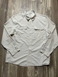 Royal Robbins Global Expedition Mens XL Shirt Beige Button Down Insect Shield - Picture 1 of 16