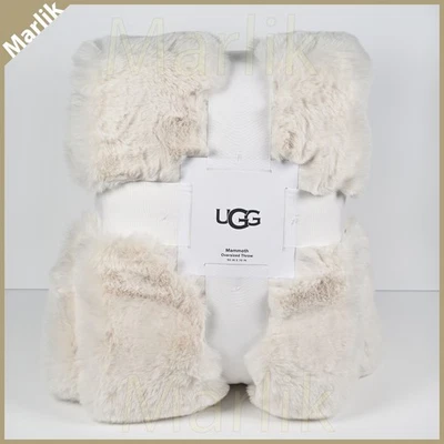 "Manta UGG Mammoth Ultra Suave Gran Tamaño 50x70"" Piel Sintética Blanca Natural Nueva" Foto 1 de 4
