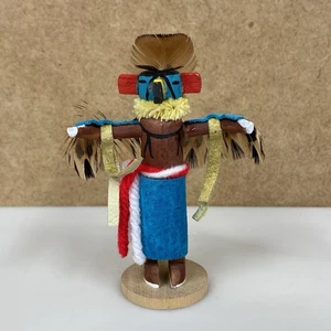 Indianer Kachina Puppe 3,5" Eagle Dancer Navajo signiert - repariert - Bild 1 von 8