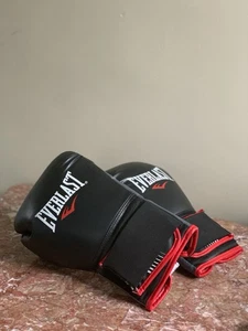 NUOVI guanti da boxe Everlast Core Training 14 oz rosso/nero set di 2 - Foto 1 di 6