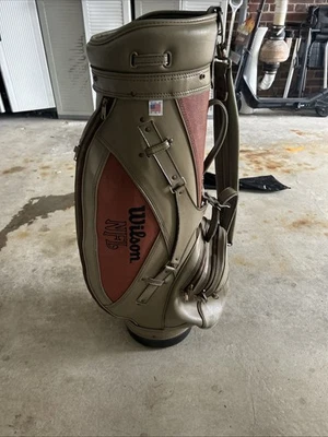 Bolsa de golf Wilson NFL vintage - cuero Foto 1 de 4