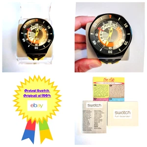 Swatch Fun Scuba Nuovo SUGB101 Farfallino Giallo Orologio da polso Subacqueo NOS - Imagen 1 de 6
