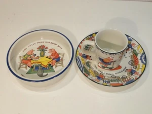 Tiffany & Co. Five Little Pigs 1992 juego de 3 piezas taza, platillo, cuenco - Imagen 1 de 6
