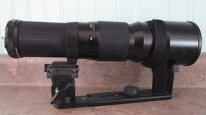Yashica 400MM 1:5.6 Tele Lens, Nikon F Mount, W/ Manfrotto 293/234 RC Lens Mount - Picture 1 of 7
