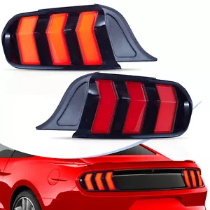 Luces traseras LED completas rojas VLAND para Ford Mustang 2015-2023 con 5 modos secuenciales - Imagen 1 de 14