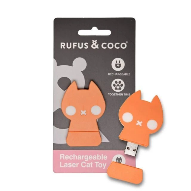 Rufus & Coco Rechargeable Laser Cat Toy - Orange