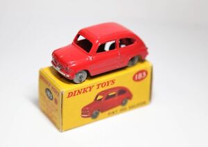 Dinky 183 Fiat 600 Saloon In Original Box - Excellent Vintage Original Model
