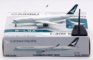 Aviación 1:400 Cathay Pacific Airbus A350-900 Diecast Aircraft Jet Modelo B-LQA - Imagen 1 de 18