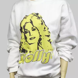 Sudadera Jumper Música Country Blues Dolly Parton Blanca S-3XL - Imagen 1 de 1