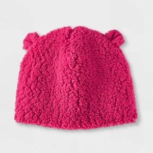 Kids' Teddy Fleece Beanie - Cat & Jack Pink - Picture 1 of 1