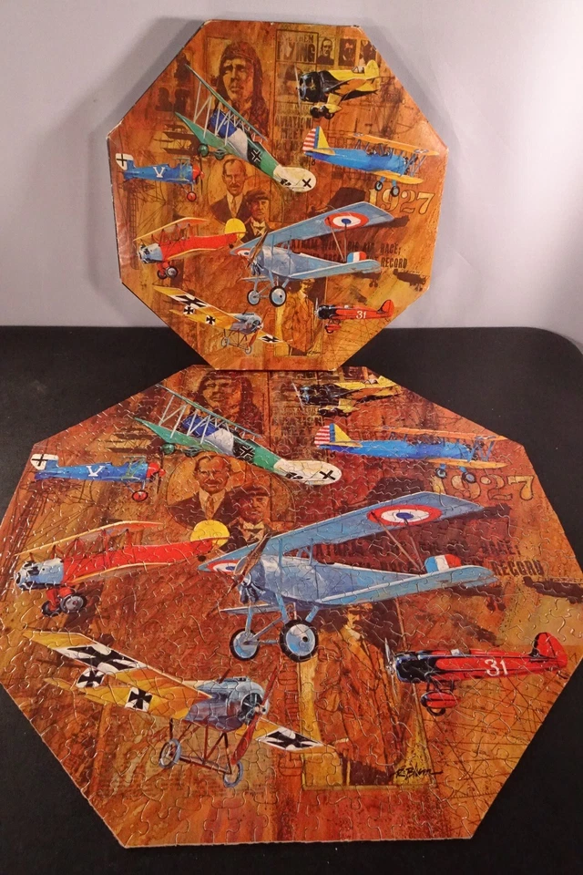 Vtg 1973 Springbok Octagonal Puzzle "The Mothball Squadron" by Roger Blum  - Image 1 of 4