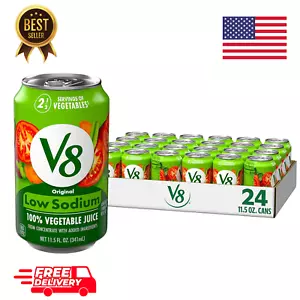 V8 Low Sodium Original 100% Vegetable Juice, 11.5 fl oz Can (24 Pack) - Picture 1 of 5