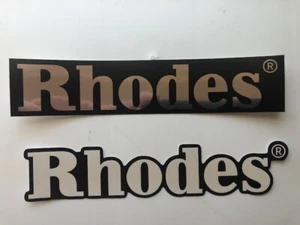 RHODES PIANOS ORGANS FENDER OEM 2PC STICKER SET 7" LONG - Picture 1 of 1
