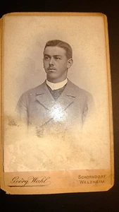 ANTIQUE REALPHOTO 1890-1905s,."YOUNG MEN'S-PORTRAIT"on Studio Card - Picture 1 of 3