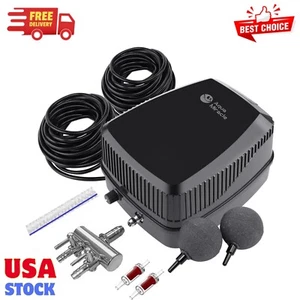 Pond Aeration Kit Pond Air Pump Koi Pond Aerator for Pond up to 1500 - Picture 1 of 5