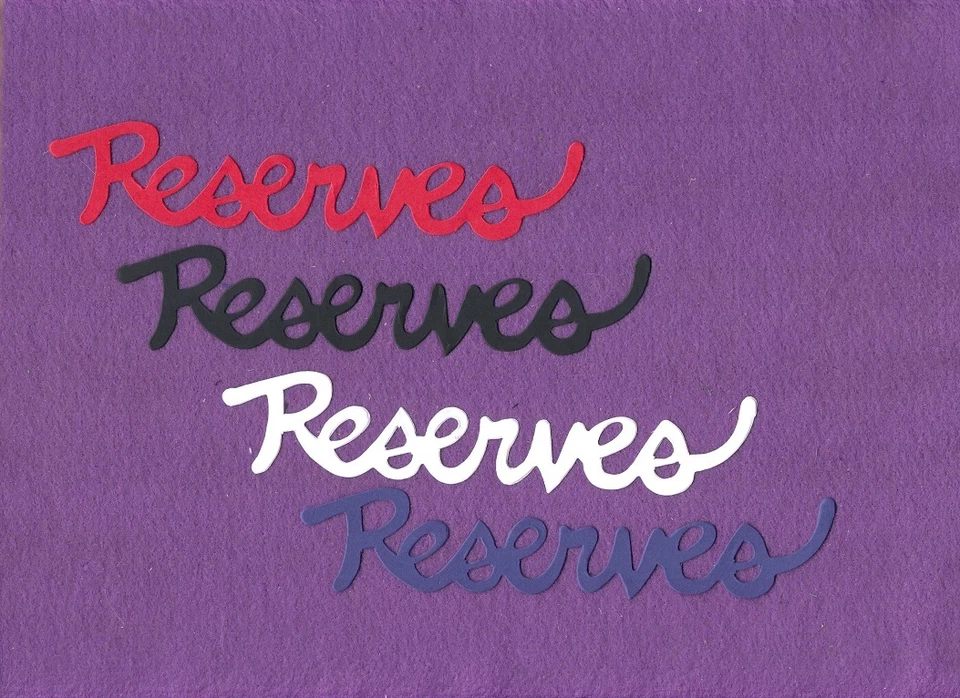 RESERVAS Tarjetas de álbum de recortes troquelados militares EE. UU. Foto 1 de 1