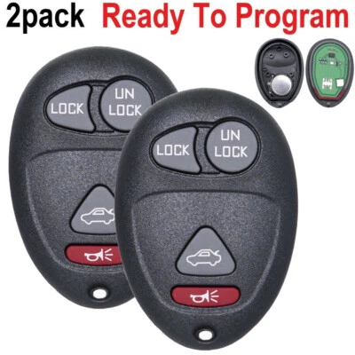 2 Para 2001 2002 2003 2004 Buick Century Rendezvous Regal Pontiac Mando a Distancia Llavero Foto 1 de 4