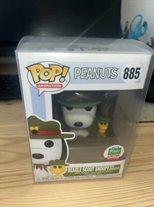 Funko Pop! Peanuts - #885 Beagle Scout Snoopy with Woodstock, Funko LE - Picture 1 of 8