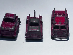 Lote de 3 Camiones Diecast Tootsietoy 1960 De Colección Camión de Bomberos Bomba Ford - Imagen 1 de 9