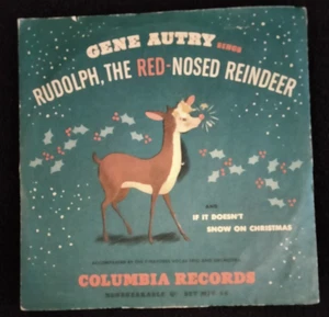 GENE AUTRY SINGS RUDOLF, THE RED NOSED REINDEER 10" VINYL COLUMBIA RECORDS MJV56 - Imagen 1 de 4