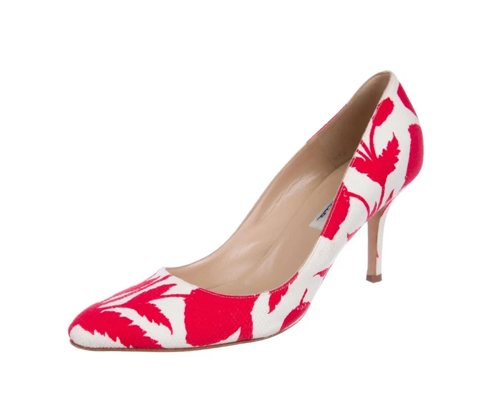 Oscar De La Renta woven floral pumps 37.5 - Изображение 1 из 4