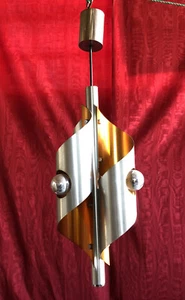 Vintage Brushed Aluminum Chandelier 1970 - Picture 1 of 5