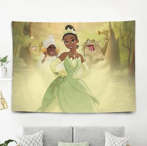 Tiana Princess Tapestry Wall Hanging for Bed Room Wall Decoration for Girls - Picture 1 of 10