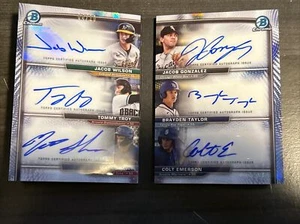 2023 Bowman Draft Positioned For Excellence Autograph Booklet 4/10 Shaw, Emerson - Picture 1 of 8