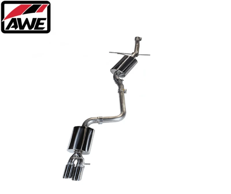 AWE Touring Edition CatBack Exhaust w/ 3.5” Single Chrome Tips For 10-17 Audi A5 Foto 1 de 4
